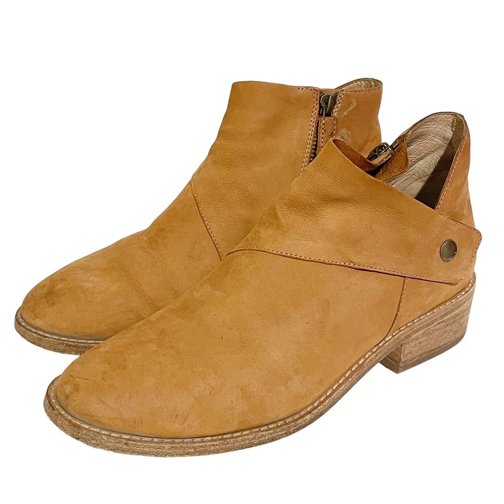 Eileen Fisher Size 8 Brown‎ Leather Tag Bootie Ankle Boots 23E004